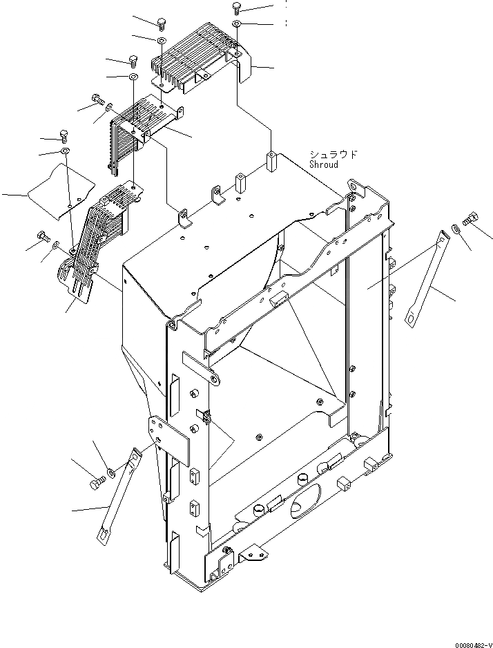 Схема запчастей Komatsu PC200LC-8E0 - СИСТЕМА ОХЛАЖДЕНИЯ (КРЕПЛЕНИЕ РАДИАТОРА И ЗАЩИТА ВЕНТИЛЯТОРА) СИСТЕМА ОХЛАЖДЕНИЯ