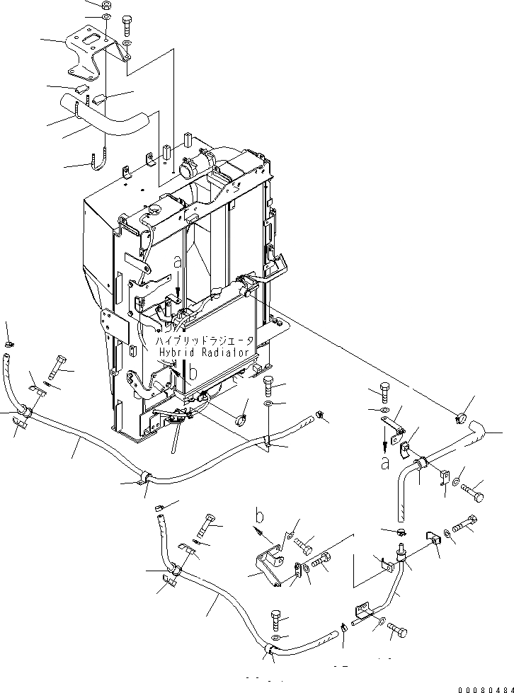 Схема запчастей Komatsu PC200LC-8E0 - СИСТЕМА ОХЛАЖДЕНИЯ (HYBRID СИСТЕМА ТРУБ ОХЛАЖДЕНИЯ) СИСТЕМА ОХЛАЖДЕНИЯ