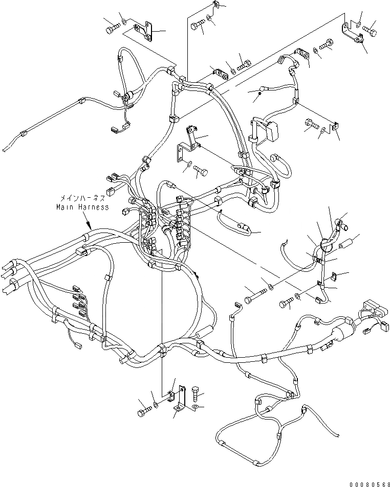 Схема запчастей Komatsu PC200LC-8E0 - ЭЛЕКТРИЧ. ЭЛЕКТРОПРОВОДКА (ОСНОВН. Э/ПРОВОДКА) (/) ЭЛЕКТРИКА