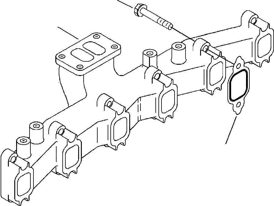 Схема запчастей Komatsu PC200LL-6 - FIG. A9-AA ВЫПУСКНОЙ КОЛЛЕКТОР ДВИГАТЕЛЬ