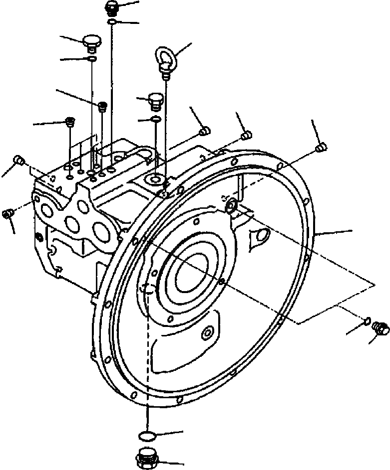 Схема запчастей Komatsu PC200LL-6 - FIG. H-A ОСНОВН. НАСОС - ПЕРЕДН. КОРПУС ASSEMBLY ГИДРАВЛИКА