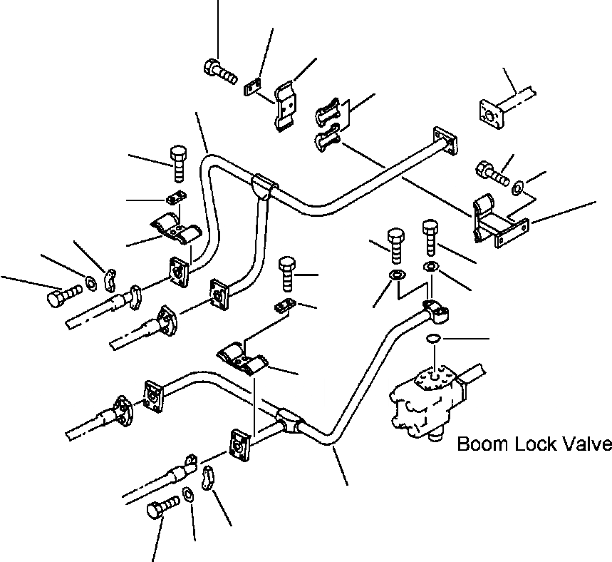Схема запчастей Komatsu PC200LL-6 - FIG. H-A ГИДРОЛИНИЯ - ГИДРОЛИНИЯ СТРЕЛЫ - РАМА - ШЛАНГИ СТРЕЛЫ ГИДРАВЛИКА