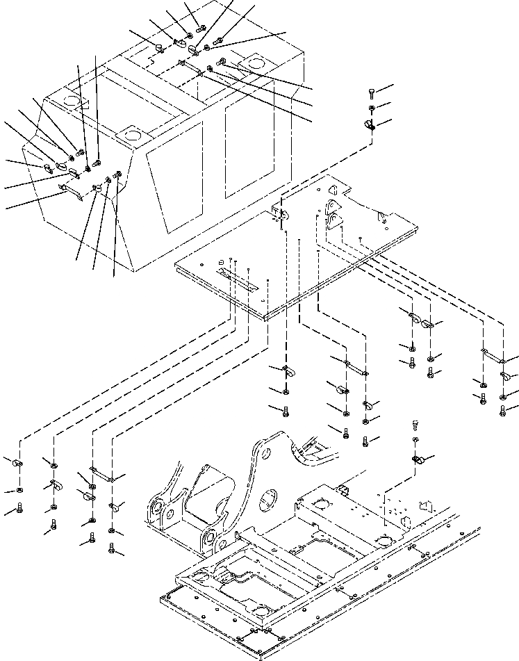 Схема запчастей Komatsu PC200LL-6 - FIG. J-A ОСНОВНАЯ РАМА С WALKWAY - RISER ОСНОВ. ПЛАСТИНА С КРЕПЛЕНИЕS ОСНОВНАЯ РАМА И ЕЕ ЧАСТИ