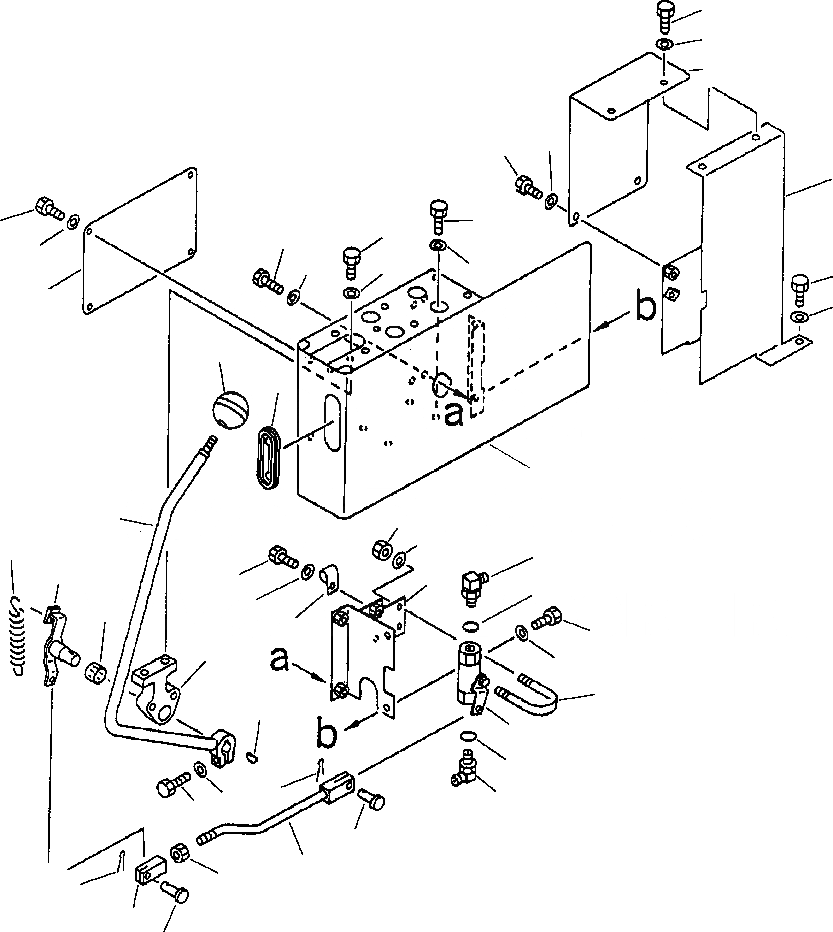 Схема запчастей Komatsu PC200LL-6 - FIG. K-A ОСНОВН. КОНСТРУКЦИЯ - ЛЕВ. СТОЙКА - СТОЙКА И ЗАДН. КРЫШКА КАБИНА ОПЕРАТОРА И СИСТЕМА УПРАВЛЕНИЯ