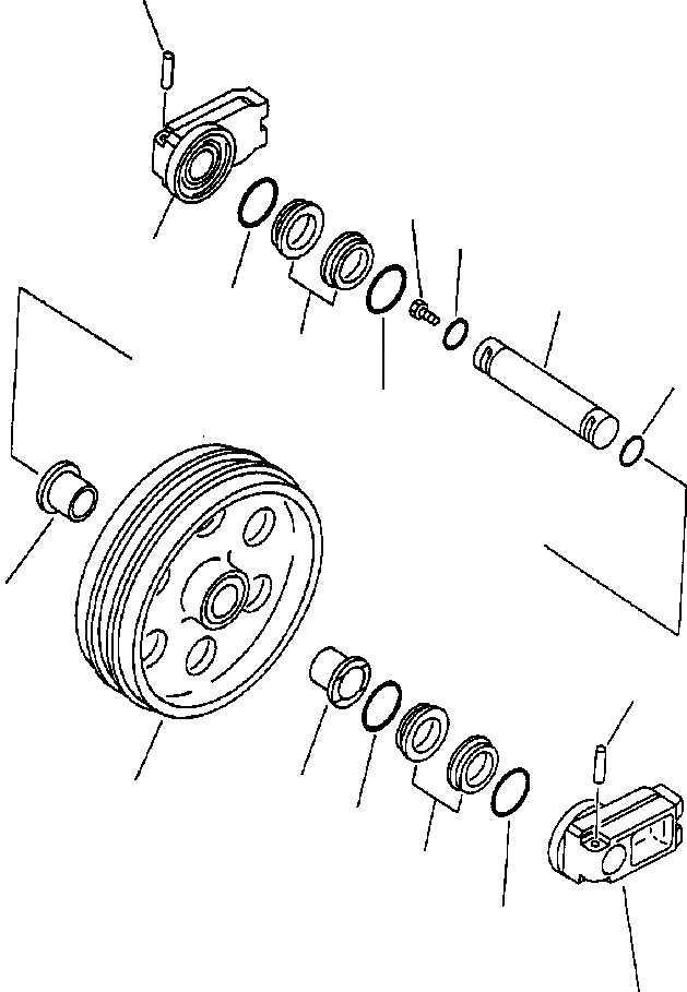 Схема запчастей Komatsu PC200LL-6 - FIG. R-A ПЕРЕДН. ЛЕНИВЕЦ ХОДОВАЯ