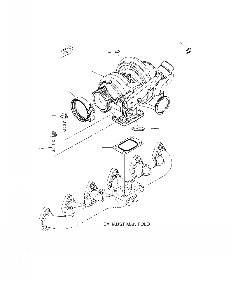 Схема запчастей Komatsu PC200LL-8 - A-AD КРЕПЛЕНИЕ ТУРБОНАГНЕТАТЕЛЯ ДВИГАТЕЛЬ