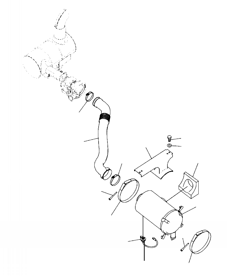Схема запчастей Komatsu PC200LL-8 - B-AA ВОЗДУХООЧИСТИТЕЛЬ СОЕДИН-ЕS И КРЕПЛЕНИЕ КОМПОНЕНТЫ ДВИГАТЕЛЯ