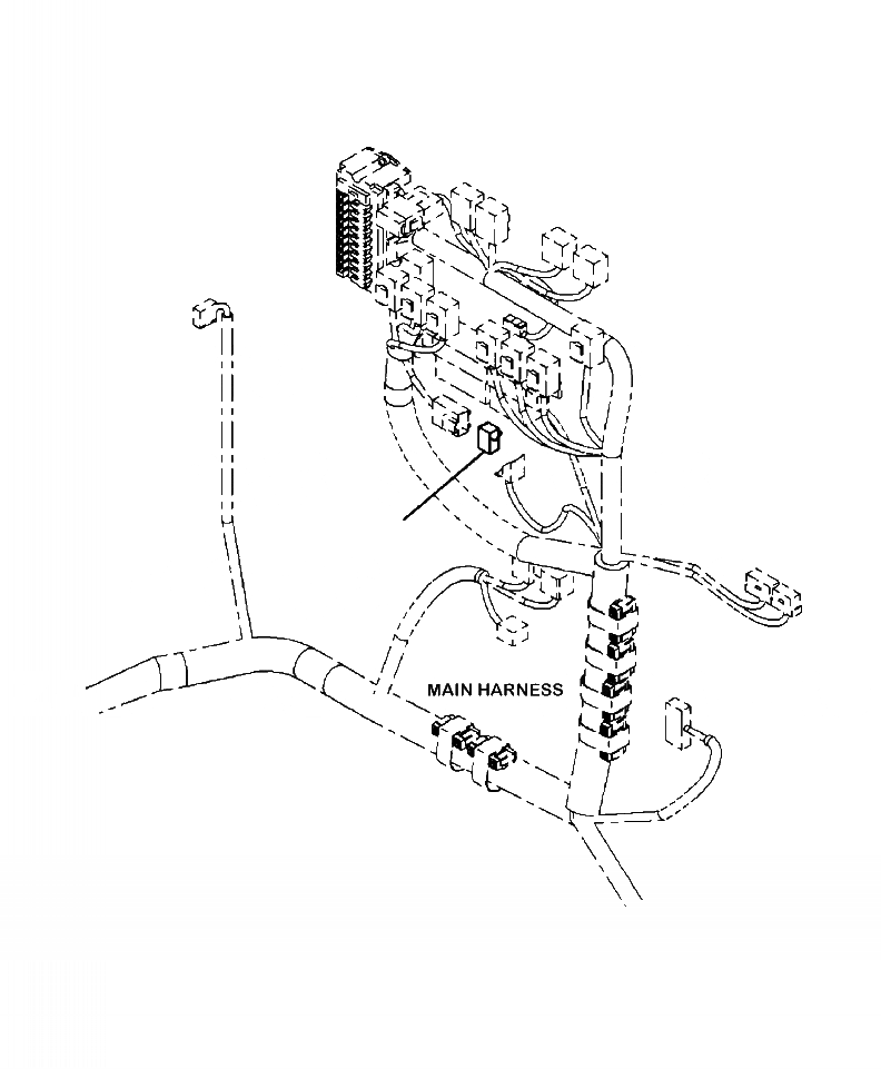 Схема запчастей Komatsu PC200LL-8 - E-8A ЭЛЕКТРИКА КАБИНА ОСНОВН. Э/ПРОВОДКА СОЕДИН-Е ЭЛЕКТРИКА