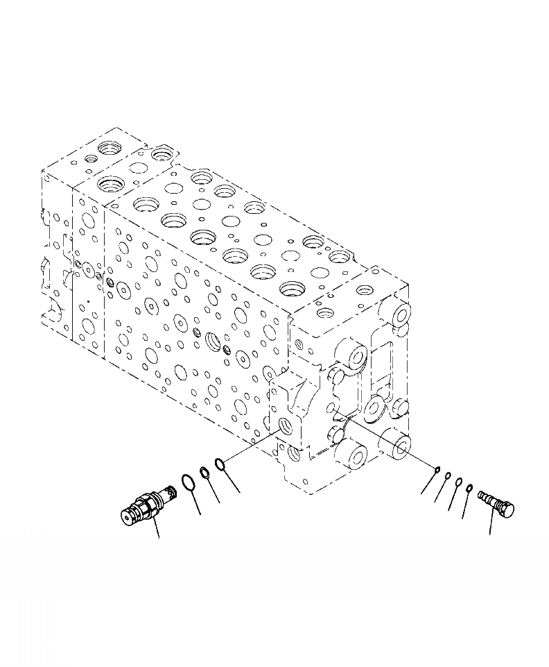 Схема запчастей Komatsu PC200LL-8 - H-A ОСНОВН. КЛАПАН КЛАПАН БЕЗОПАСНОСТИ ГИДРАВЛИКА