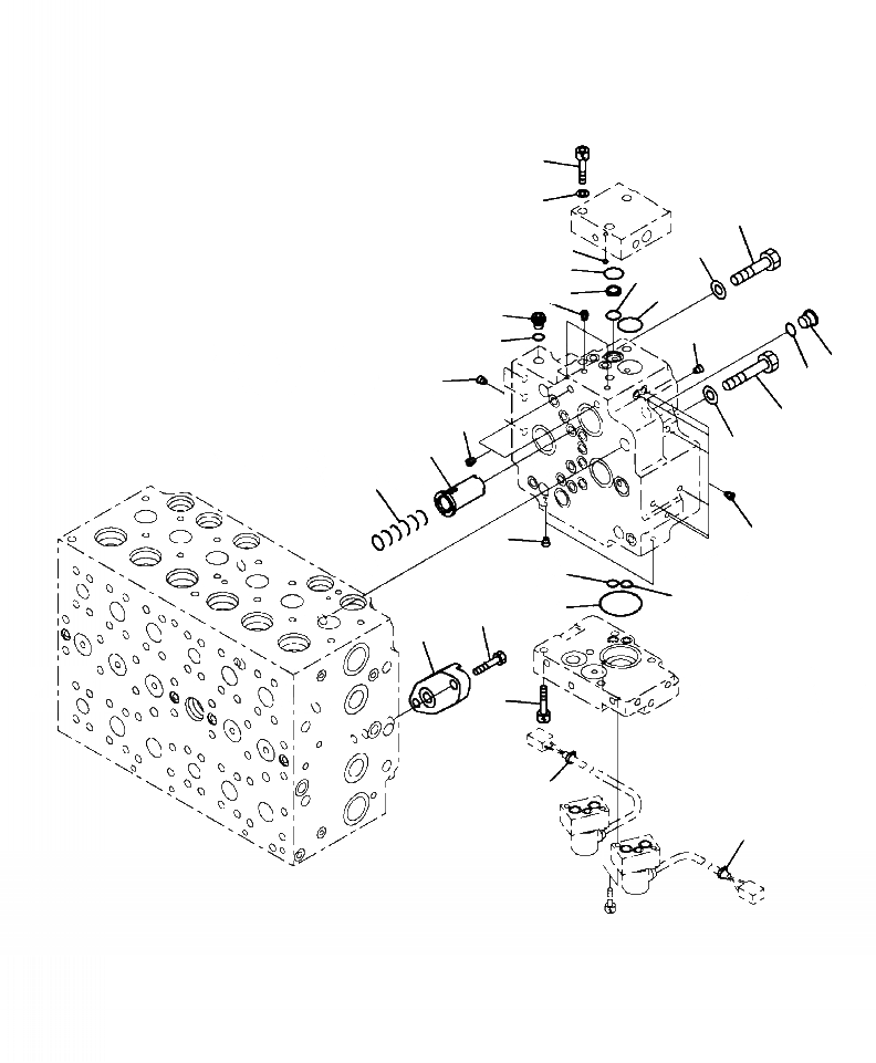 Схема запчастей Komatsu PC200LL-8 - H-A ОСНОВН. КЛАПАН РЕДУКЦИОННЫЙ КЛАПАН ГИДРАВЛИКА