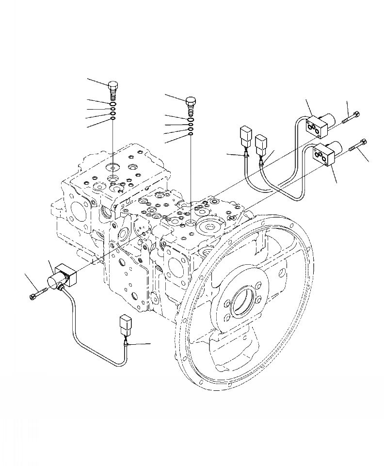 Схема запчастей Komatsu PC200LL-8 - H-A ОСНОВН. НАСОС PRESSURE СЕНСОР. ГЛАВН. КЛАПАН ГИДРАВЛИКА