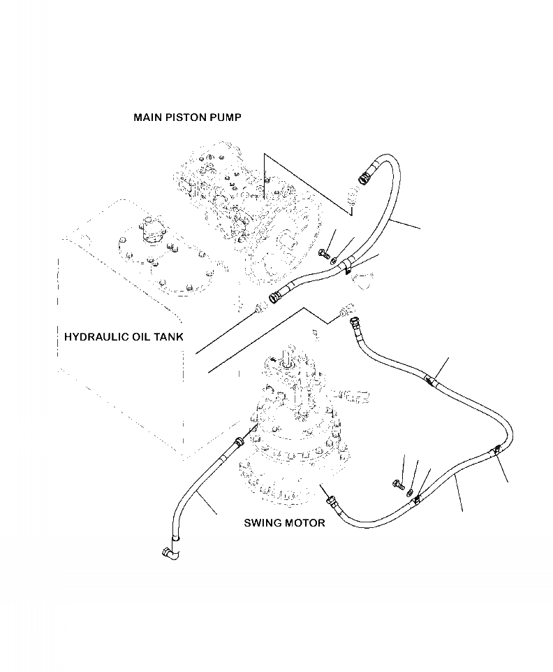 Схема запчастей Komatsu PC200LL-8 - H-A ГИДРОЛИНИЯ ВОЗВРАТН. ЛИНИИ ГИДРАВЛИКА