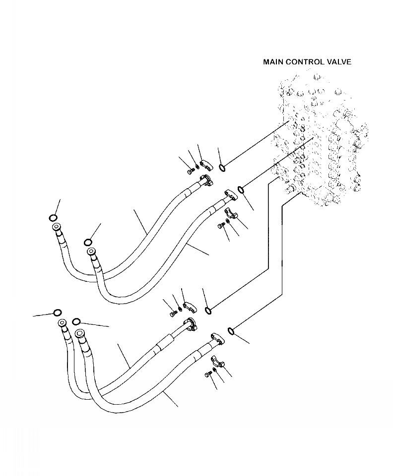 Схема запчастей Komatsu PC200LL-8 - H-A ГИДРОЛИНИЯ РУКОЯТЬ И ЛИНИЯ КОВШАS ГИДРАВЛИКА