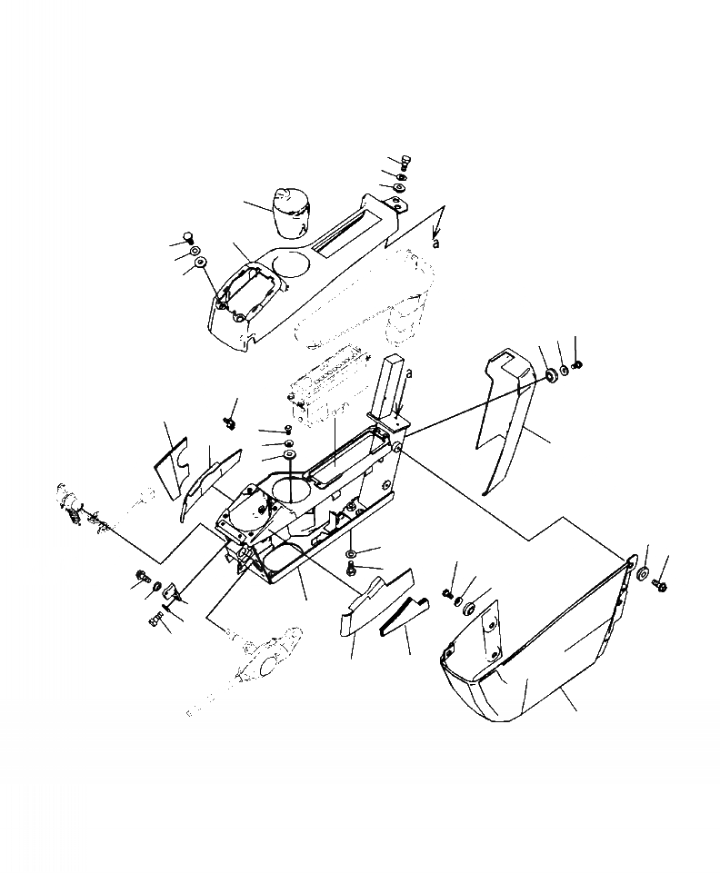 Схема запчастей Komatsu PC200LL-8 - K-D КАБИНА ПОЛ ЛЕВ. КОНСОЛЬ OPERATOR\XD S ОБСТАНОВКА И СИСТЕМА УПРАВЛЕНИЯ