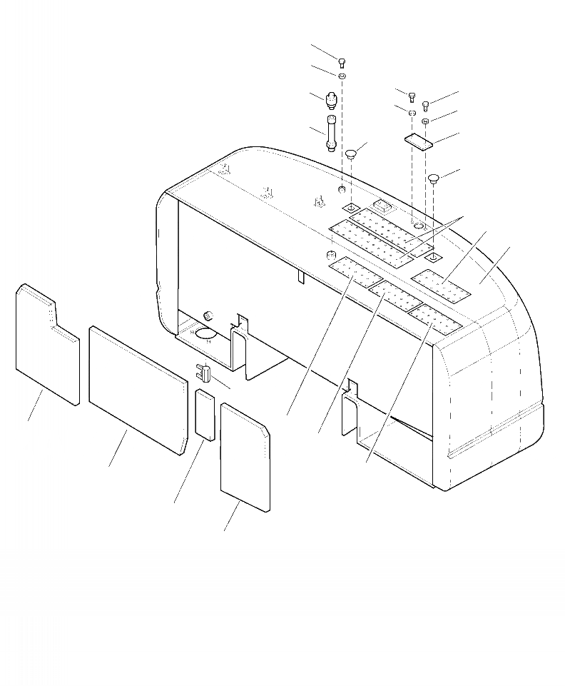 Схема запчастей Komatsu PC200LL-8 - M-A ПРОТИВОВЕС ДОПОЛН. ТОПЛИВН. БАК. (ОПЦ.) ЧАСТИ КОРПУСА