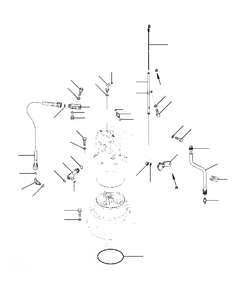 Схема запчастей Komatsu PC200LL-8 - N-A МОТОР ПОВОРОТА СОЕДИНИТЕЛЬН. ЧАСТИ ПОВОРОТН. КРУГ И КОМПОНЕНТЫ