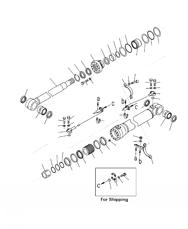 Схема запчастей Komatsu PC200LL-8 - T-A ЦИЛИНДР СТРЕЛЫЛЕВ. РАБОЧЕЕ ОБОРУДОВАНИЕ