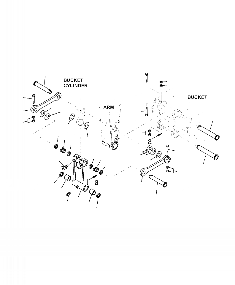 Схема запчастей Komatsu PC200LL-8 - T-A РУКОЯТЬ СОЕДИНЕНИЕ КОВША ДЛЯ .8 M И . M РУКОЯТИ РАБОЧЕЕ ОБОРУДОВАНИЕ