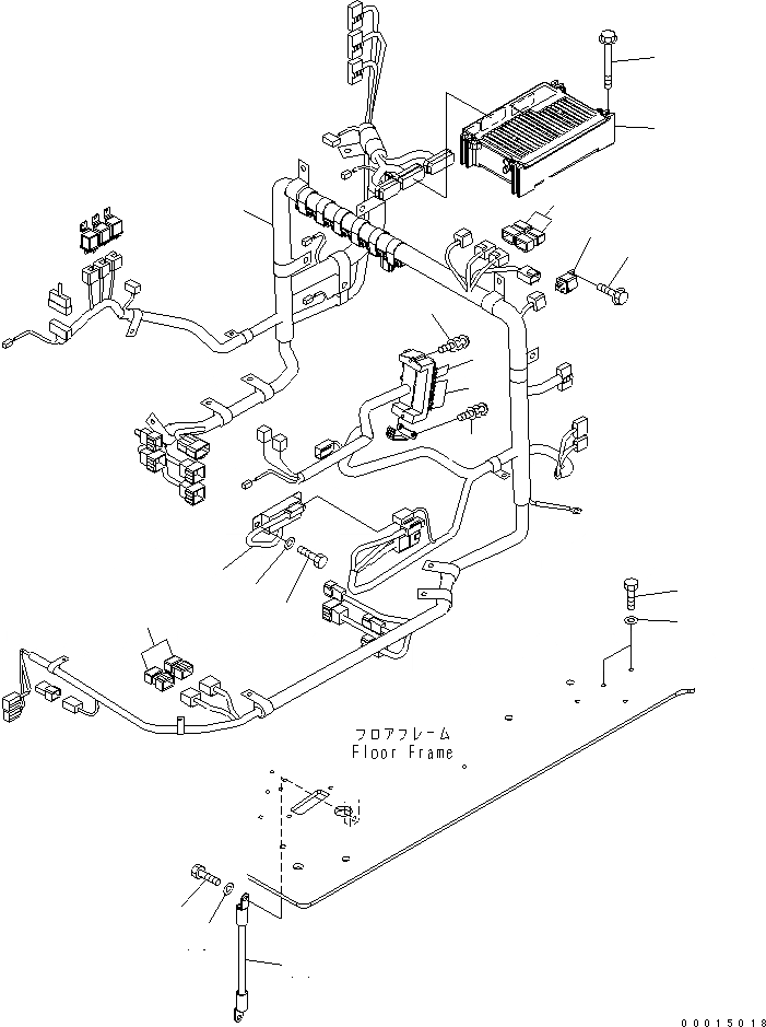 Схема запчастей Komatsu PC200LL-7L - ОСНОВН. КОНСТРУКЦИЯ (ЭЛЕКТР.) КАБИНА ОПЕРАТОРА И СИСТЕМА УПРАВЛЕНИЯ