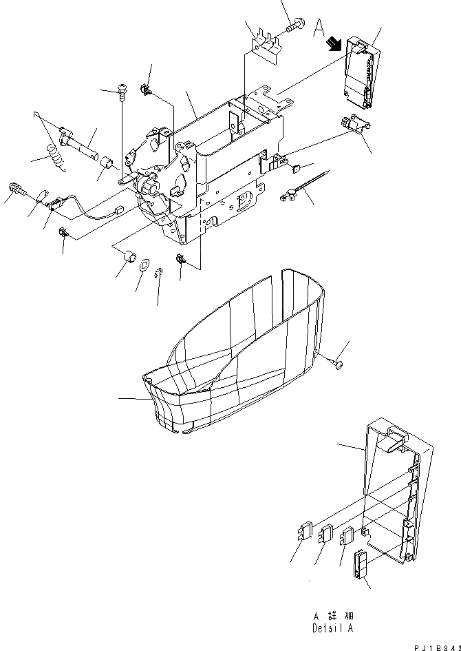 Схема запчастей Komatsu PC200LL-7L - ОСНОВН. КОНСТРУКЦИЯ (ЛЕВ.) (НИЖН. КОНСОЛЬ) КАБИНА ОПЕРАТОРА И СИСТЕМА УПРАВЛЕНИЯ