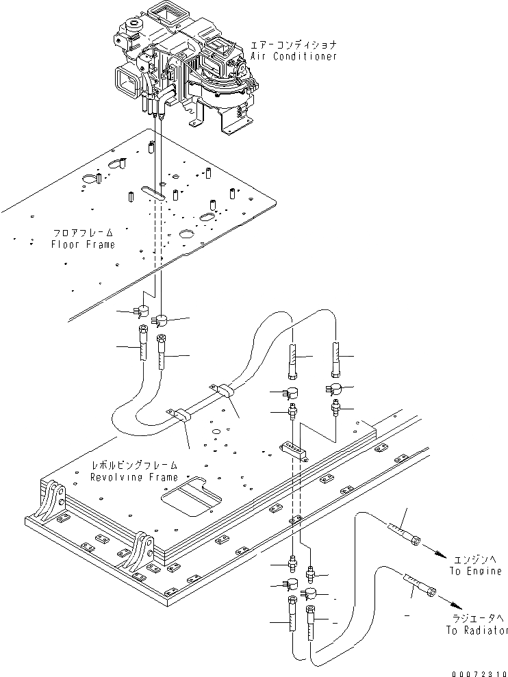 Схема запчастей Komatsu PC200LL-7L - ОСНОВН. КОНСТРУКЦИЯ (ПАТРУБКИ КОНДИЦИОНЕРА 8 И INCH RISER) (PERIODIC DESIGN КАБИНА) КАБИНА ОПЕРАТОРА И СИСТЕМА УПРАВЛЕНИЯ