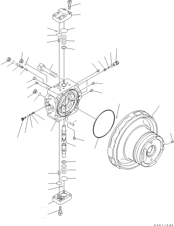 Схема запчастей Komatsu PC200LL-7L - МОТОР ХОДА (МОТОР¤ КОРПУС ASSEMBLY) НИЖНЯЯ ГИДРОЛИНИЯ И ЛИНИЯ ХОДА