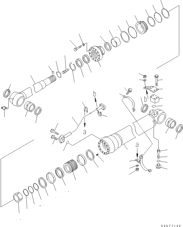 Схема запчастей Komatsu PC200LL-7L - ЦИЛИНДР РУКОЯТИ РАБОЧЕЕ ОБОРУДОВАНИЕ
