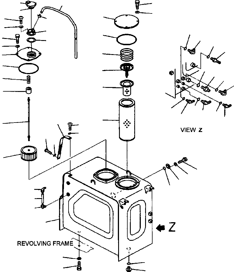 Схема запчастей Komatsu PC200Z-6LE - FIG NO. H-A ГИДР. БАК. БЕЗ ДАТЧИКА ГИДРАВЛИКА