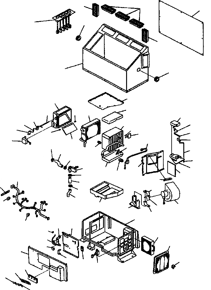 Схема запчастей Komatsu PC200Z-6LE - FIG NO. K7-A КОНДИЦ. ВОЗДУХА ASSEMBLY КАБИНА ОПЕРАТОРА И СИСТЕМА УПРАВЛЕНИЯ