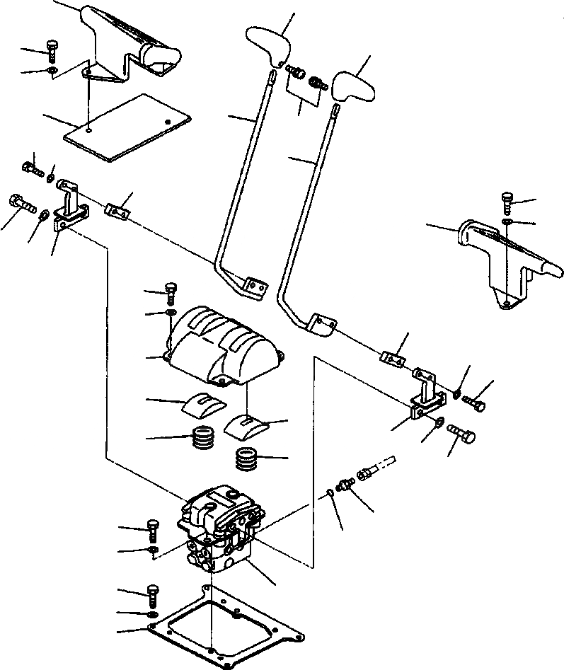 Схема запчастей Komatsu PC200Z-6LE - FIG NO. K-A РЫЧАН УПРАВЛ-Я ХОДОМ СТАНДАРТН. КАБИНА ОПЕРАТОРА И СИСТЕМА УПРАВЛЕНИЯ