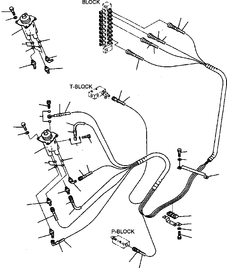 Схема запчастей Komatsu PC200Z-6LE - FIG NO. K-B РАБОЧАЯ ЛИНИЯ PPC PPC КЛАПАНS И ПАТРУБКИ ЛЕВОЙ СТОЙКИ КАБИНА ОПЕРАТОРА И СИСТЕМА УПРАВЛЕНИЯ