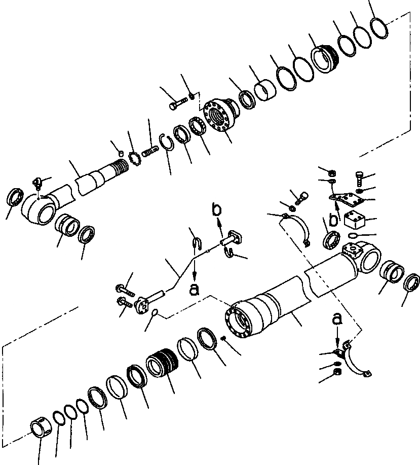 Схема запчастей Komatsu PC200Z-6LE - FIG NO. T- ЦИЛИНДР РУКОЯТИ РАБОЧЕЕ ОБОРУДОВАНИЕ