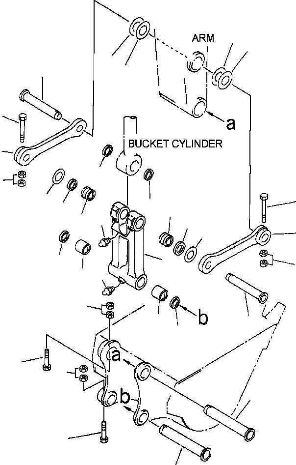 Схема запчастей Komatsu PC200Z-6LE - FIG NO. T- СОЕДИНЕНИЕ КОВШАAGE РАБОЧЕЕ ОБОРУДОВАНИЕ