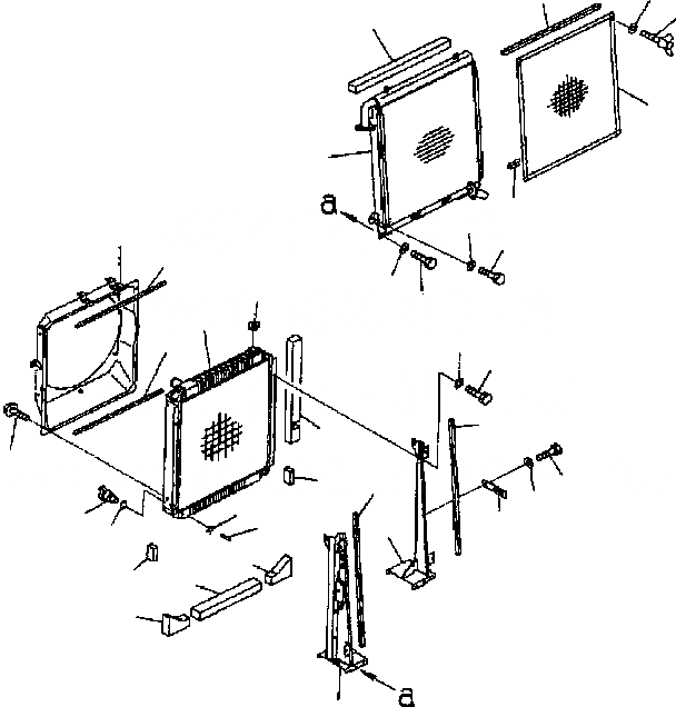 Схема запчастей Komatsu PC200-6B - ОХЛАЖД-Е (STD РАДИАТОР) (БЕЗ КОНДИЦ. ВОЗДУХА) СИСТЕМА ОХЛАЖДЕНИЯ