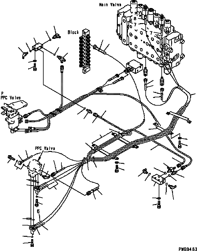 Схема запчастей Komatsu PC200-6B - ОСНОВН. КОНСТРУКЦИЯ (PPC ЛИНИЯ ХОДА) ( АКТУАТОР) КАБИНА ОПЕРАТОРА И СИСТЕМА УПРАВЛЕНИЯ