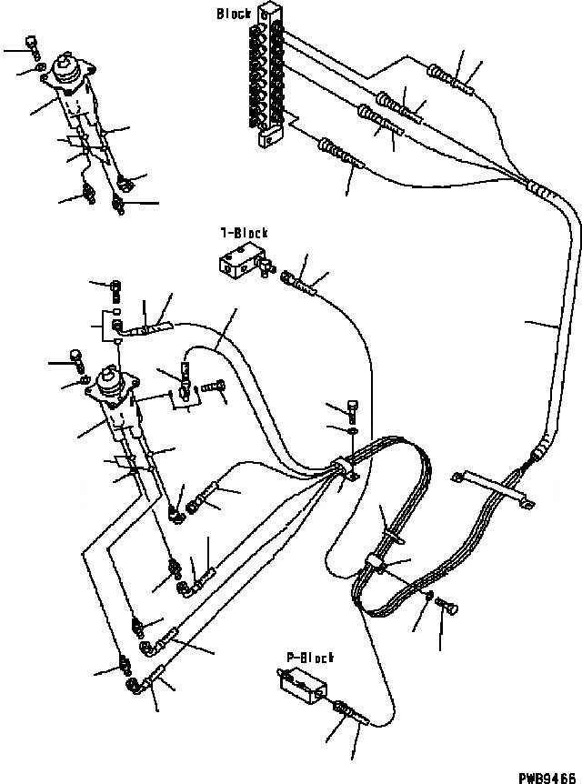 Схема запчастей Komatsu PC200-6B - ПОЛ РАМА (РАБОЧАЯ ЛИНИЯ PPC) (КЛАПАН PPCAND ПАТРУБКИ ЛЕВОЙ СТОЙКИ) КАБИНА ОПЕРАТОРА И СИСТЕМА УПРАВЛЕНИЯ