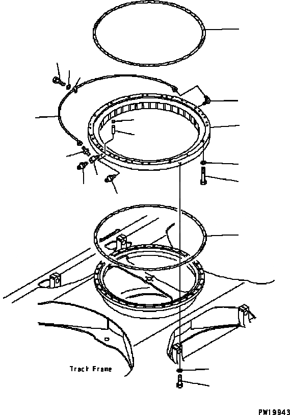 Схема запчастей Komatsu PC200-6B - ПОВОРОТН. КРУГ (СИСТЕМА СМАЗКИ) (PCLC-B) ПОВОРОТН. КРУГ И КОМПОНЕНТЫ