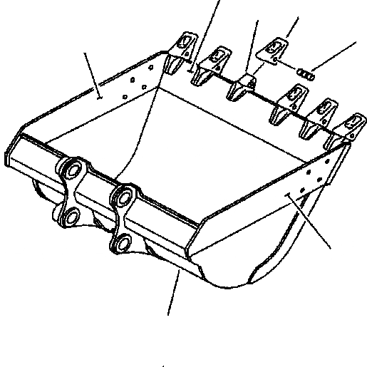 Схема запчастей Komatsu PC200-6B - КОВШ, .9M (SAE ,M) (ГОРИЗОНТАЛЬН. ПАЛЕЦ) (С БОКОРЕЗЫ И КРЮК) РАБОЧ.ING ОБОРУД-Е