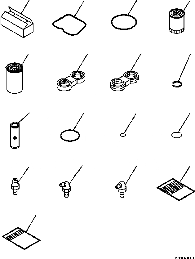 Схема запчастей Komatsu PC200-6B - ЗАП. ЧАСТИ (PC-B) АКСЕССУАРЫ
