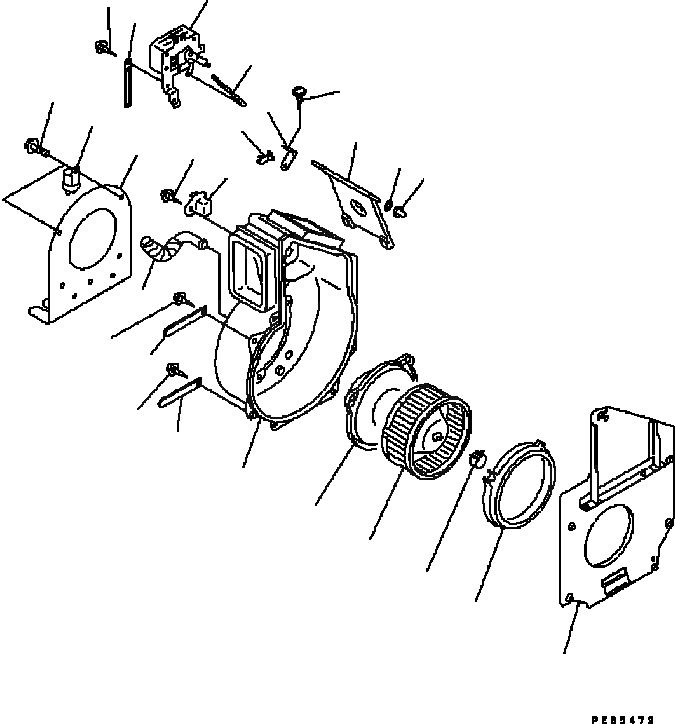 Схема запчастей Komatsu PC200-6B - НАГНЕТАТЕЛЬ ASS’Y (С КОНДИЦИОНЕРОМ) ОСНОВН. КОМПОНЕНТЫ И РЕМКОМПЛЕКТЫ