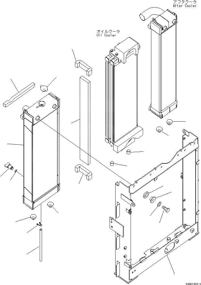Схема запчастей Komatsu PC200-8 - СИСТЕМА ОХЛАЖДЕНИЯ (РАДИАТОР) (№B-B, B-B8) СИСТЕМА ОХЛАЖДЕНИЯ