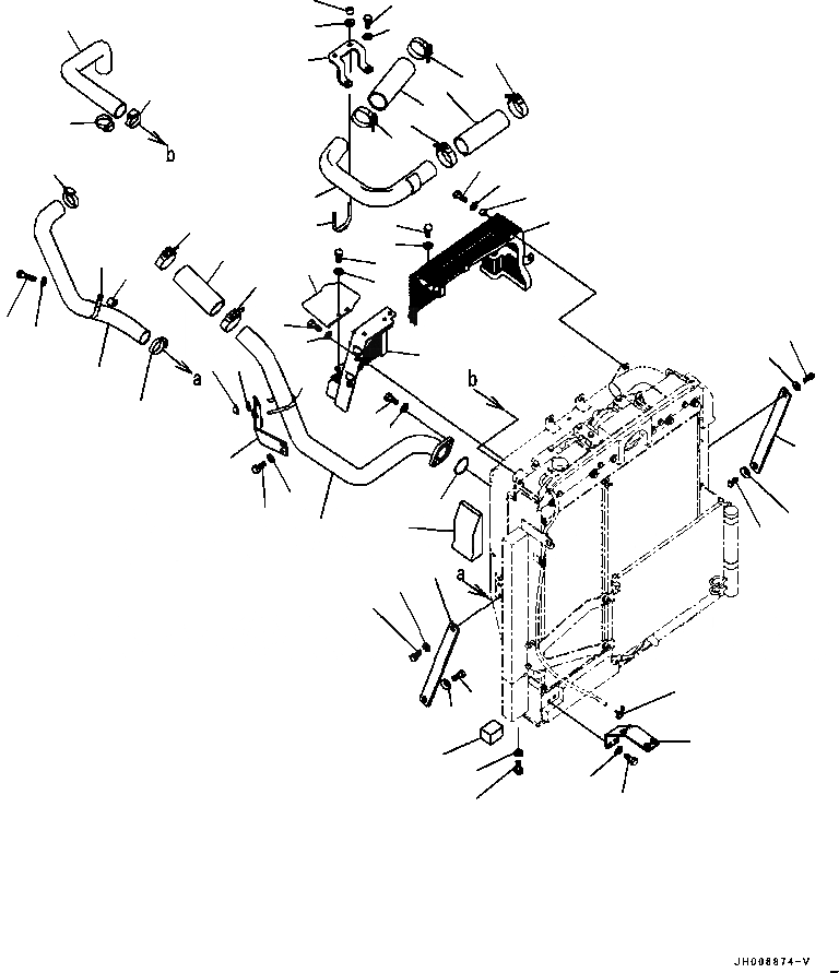 Схема запчастей Komatsu PC200-8 - СИСТЕМА ОХЛАЖДЕНИЯ (ЗАЩИТА ВЕНТИЛЯТОРА И ТРУБКИ ПОСЛЕОХЛАДИТЕЛЯ) (ЛЕСОЗАГОТОВИТЕЛЬНАЯ ТЕХНИКА СПЕЦ-Я) СИСТЕМА ОХЛАЖДЕНИЯ