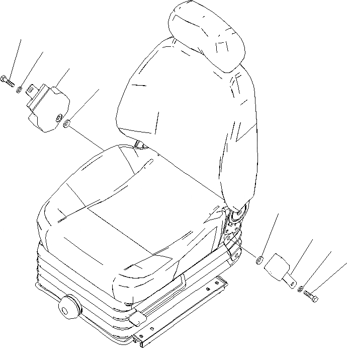 Схема запчастей Komatsu PC200-8 - РЕМЕНЬ БЕЗОПАСНОСТИ (78MM ШИР.) КАБИНА ОПЕРАТОРА И СИСТЕМА УПРАВЛЕНИЯ