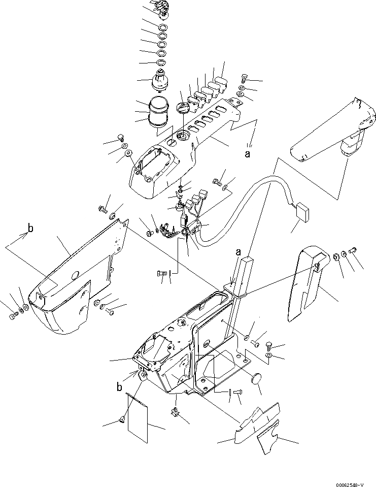 Схема запчастей Komatsu PC200-8 - КАБИНА (ПОЛ) (КОНСОЛЬ¤ ПРАВ.) КАБИНА ОПЕРАТОРА И СИСТЕМА УПРАВЛЕНИЯ