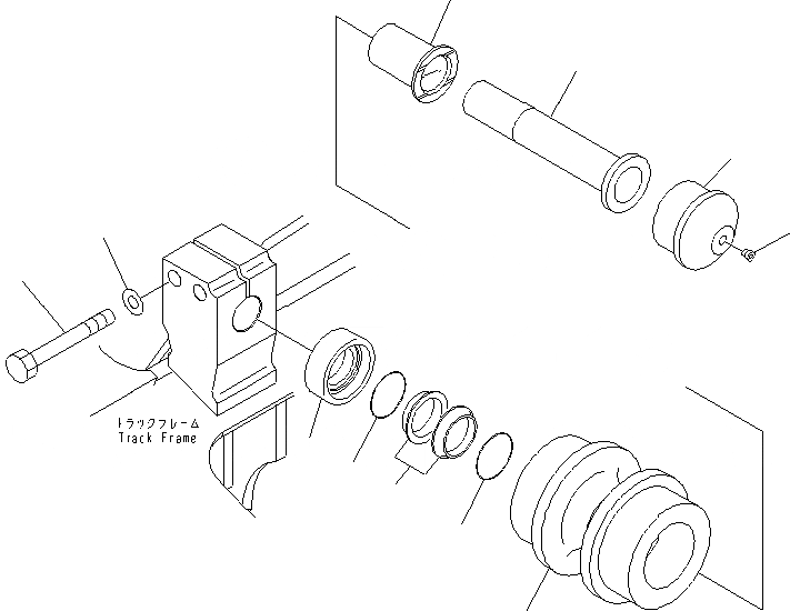 Схема запчастей Komatsu PC200-8 - ПОДДЕРЖИВАЮЩИЙ КАТОК ХОДОВАЯ