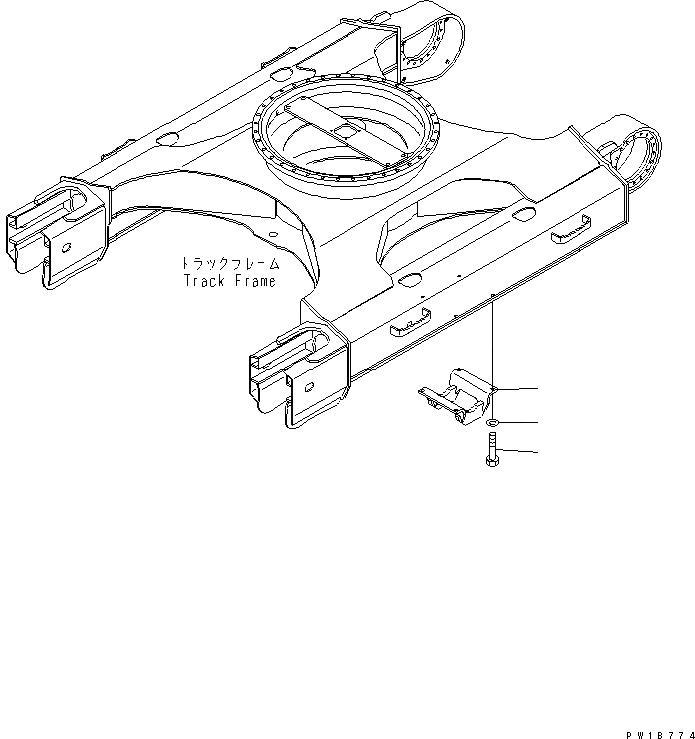 Схема запчастей Komatsu PC200-8 - ЗАЩИТА ОПОРНЫХ КАТКОВ (PC-8) ХОДОВАЯ