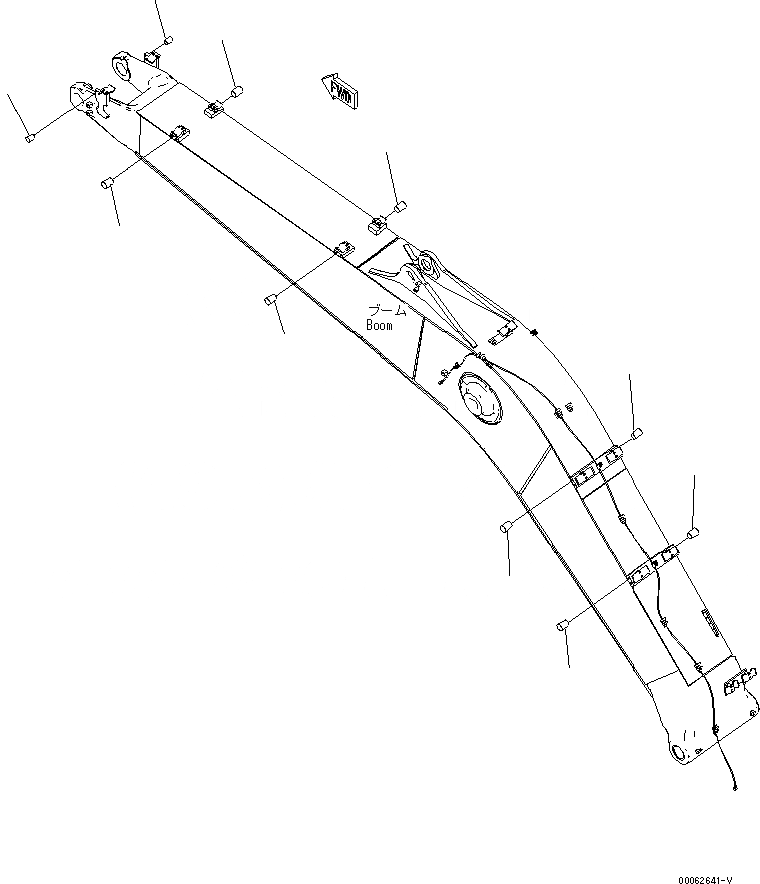 Схема запчастей Komatsu PC200-8 - СТРЕЛА (НАВЕСН. ОБОРУД ЗАГЛУШКА) РАБОЧЕЕ ОБОРУДОВАНИЕ