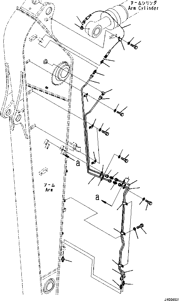 Схема запчастей Komatsu PC200-8 - РУКОЯТЬ ( ЧАС. СИСТ. СМАЗКИ ТИП) (СМАЗЫВАЮЩ. ЛИНИЯ) (ЛЕСОЗАГОТОВИТЕЛЬНАЯ ТЕХНИКА СПЕЦ-Я) (№B-B89) РАБОЧЕЕ ОБОРУДОВАНИЕ