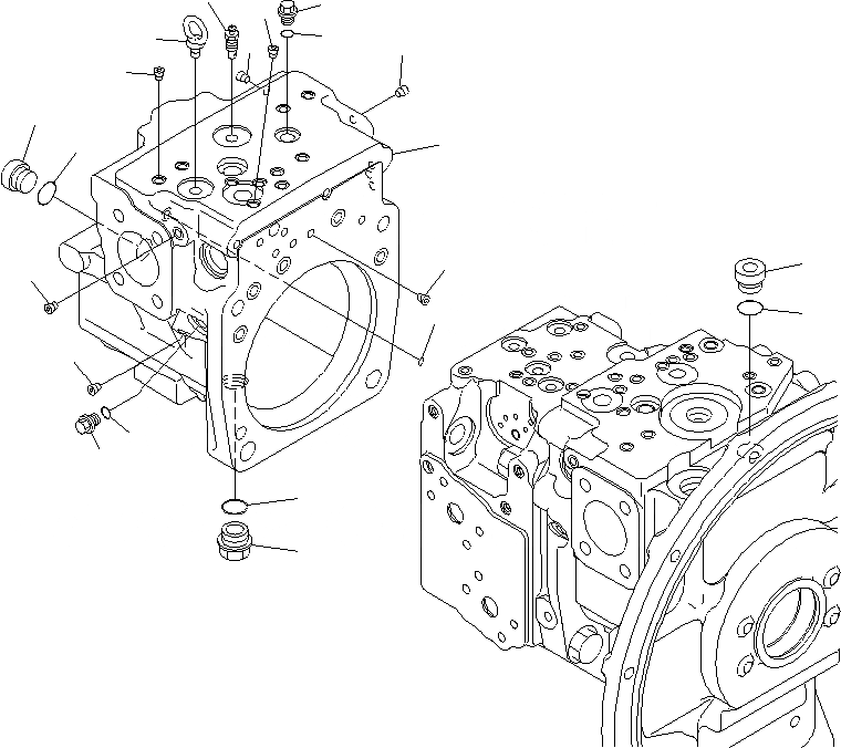 Схема запчастей Komatsu PC200-8 - ОСНОВН. НАСОС (/) ОСНОВН. КОМПОНЕНТЫ И РЕМКОМПЛЕКТЫ