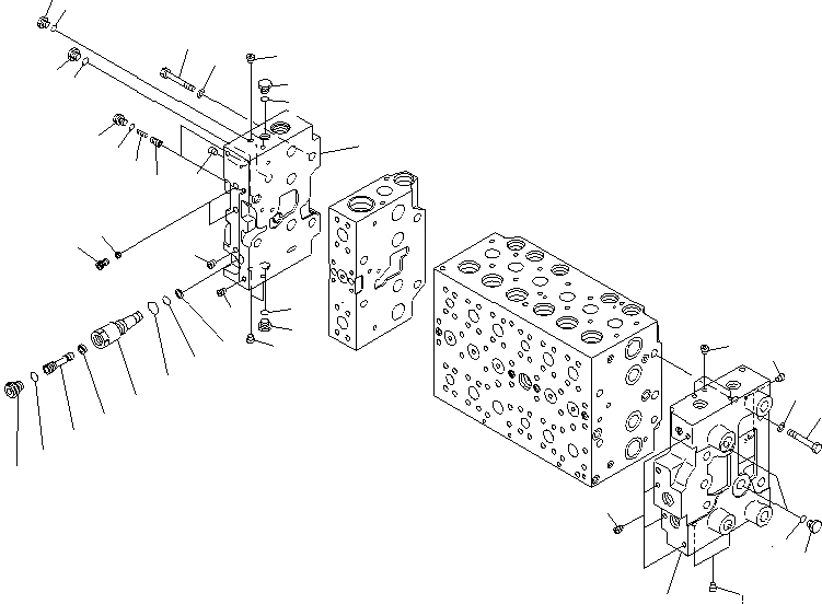 Схема запчастей Komatsu PC200-8 - ОСНОВН. КЛАПАН (-АКТУАТОР) (7/) ОСНОВН. КОМПОНЕНТЫ И РЕМКОМПЛЕКТЫ